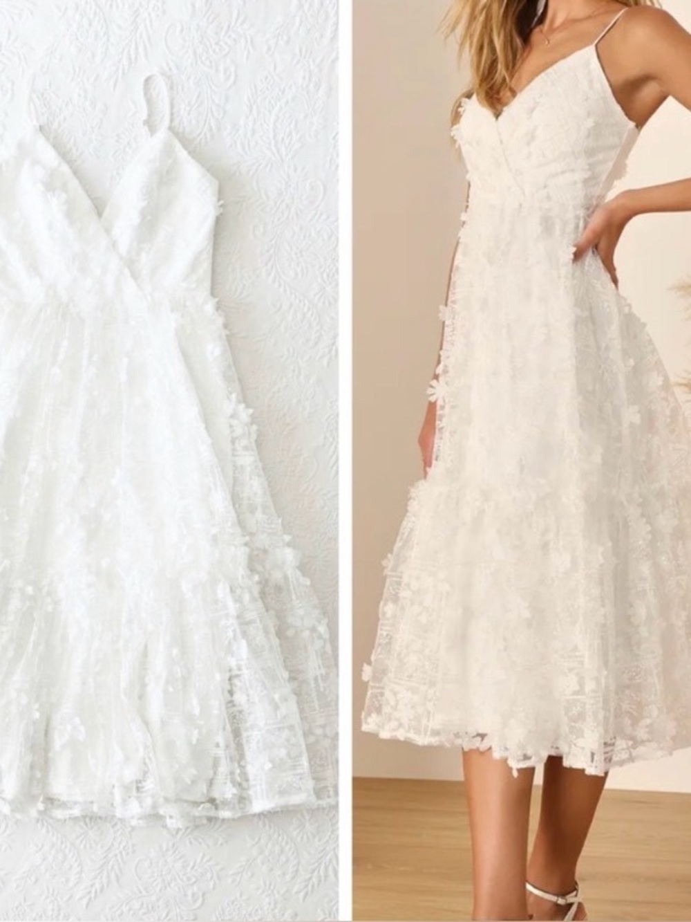 Lulu's White Midi Dress with Elegant Design